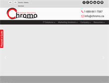Tablet Screenshot of chromo.ca